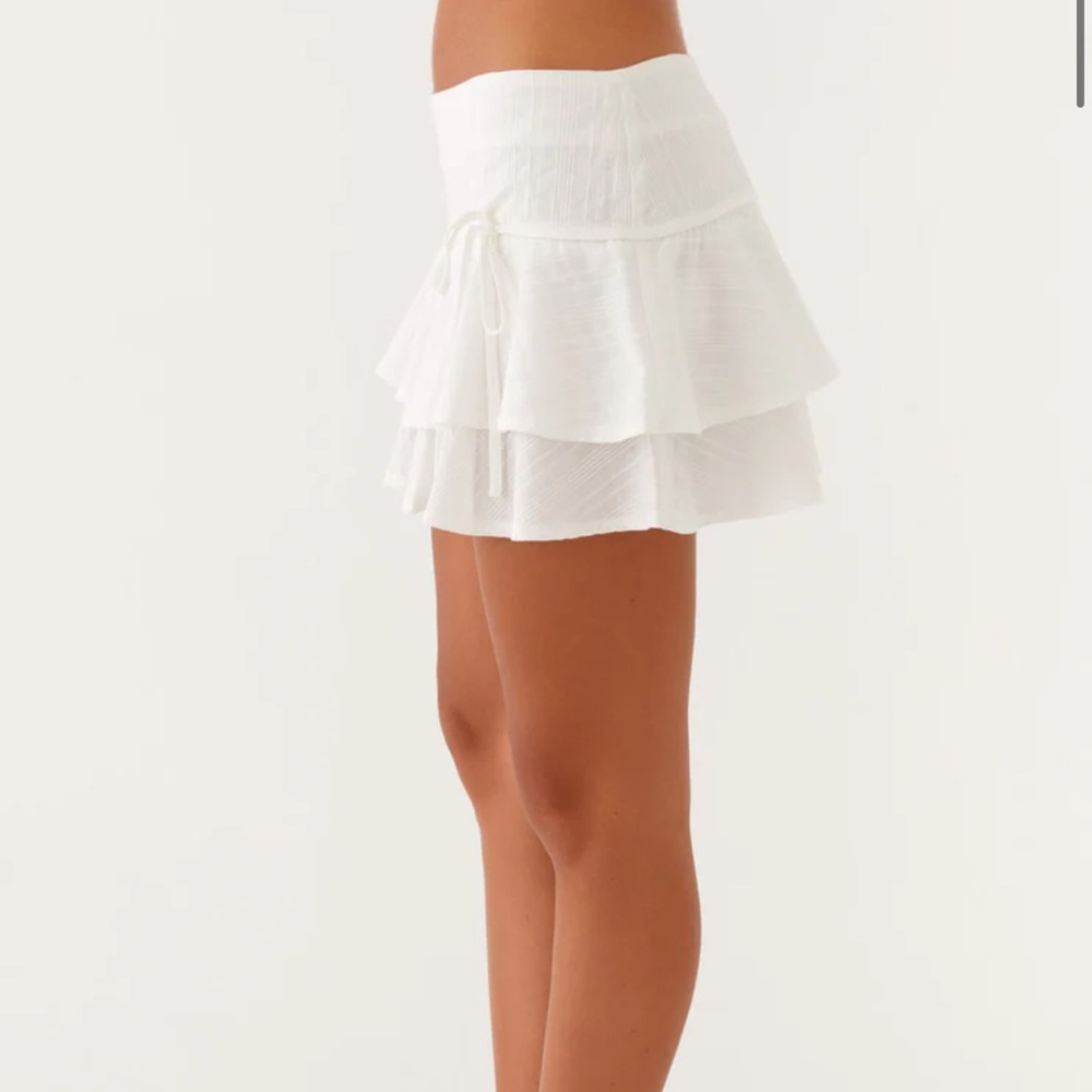 Peppermayo White Ruffle Mini Skirt - Picture 2 of 6